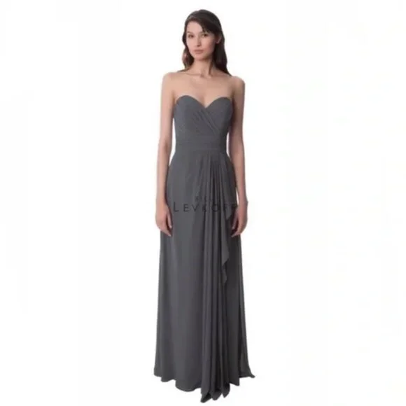 NEW NWT Bill Levkoff Strapless Maxi Gown In Pistachio Sage Green - Picture 10 of 11